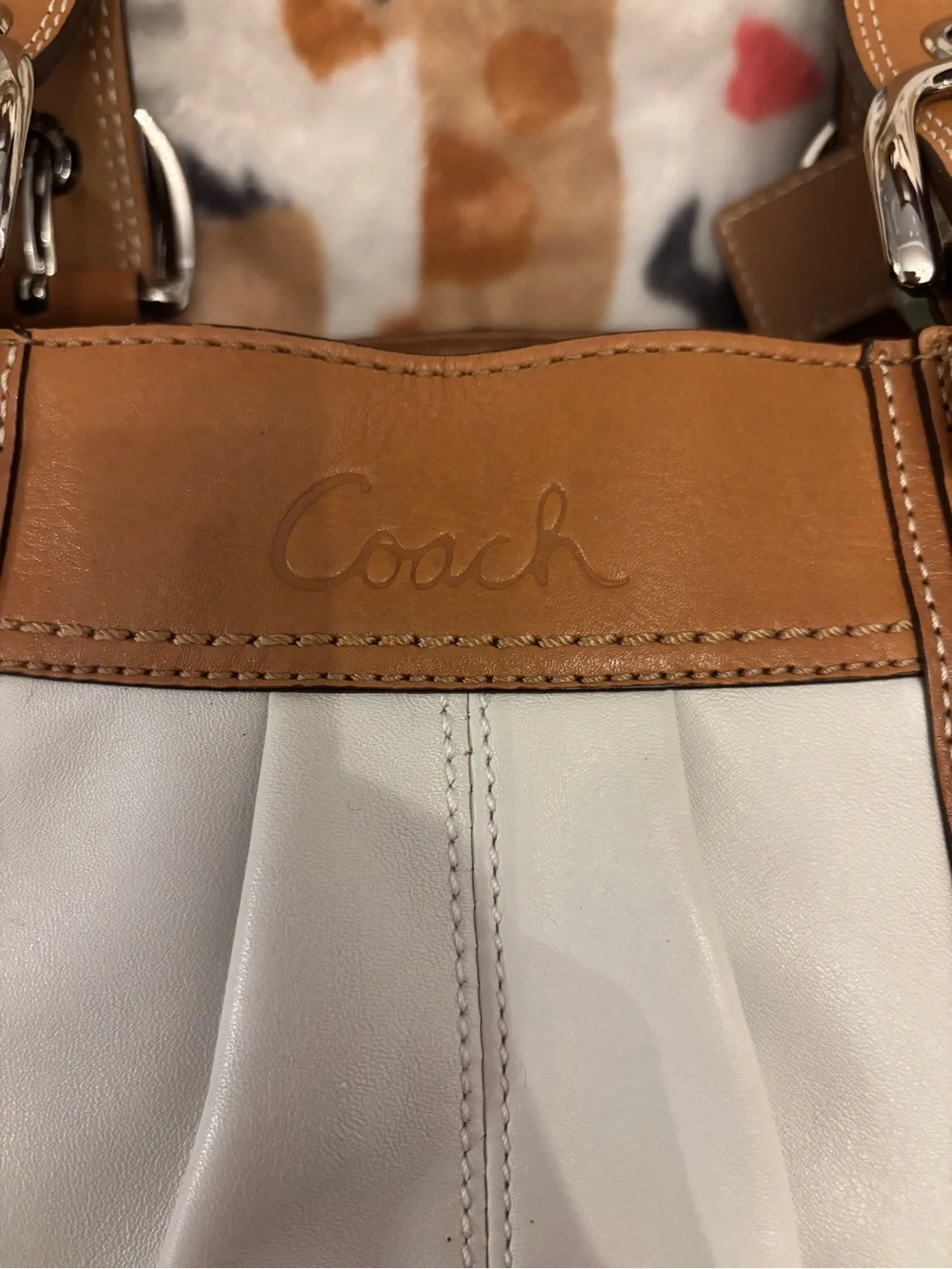 Vintage Coach Soho Pleated Leather Tote Bag